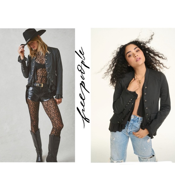 NWT Free People Ruffles Romance Military Jacket (S) - Picture 10 of 10